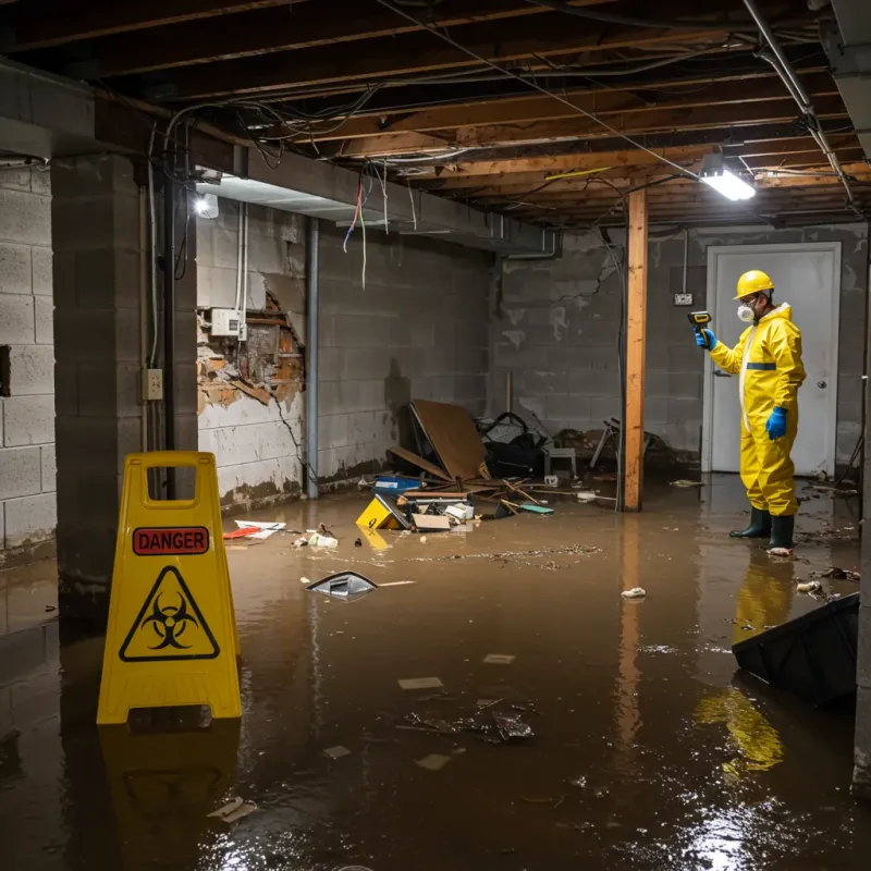 Flooded Basement Electrical Hazard in Derry, NH Property